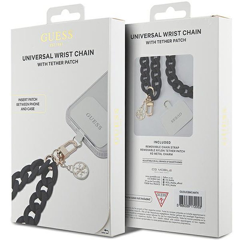 Guess cord GUOUCBMC4MK black HDSP Large Chain Acrylic 4G Charm - Billede 2