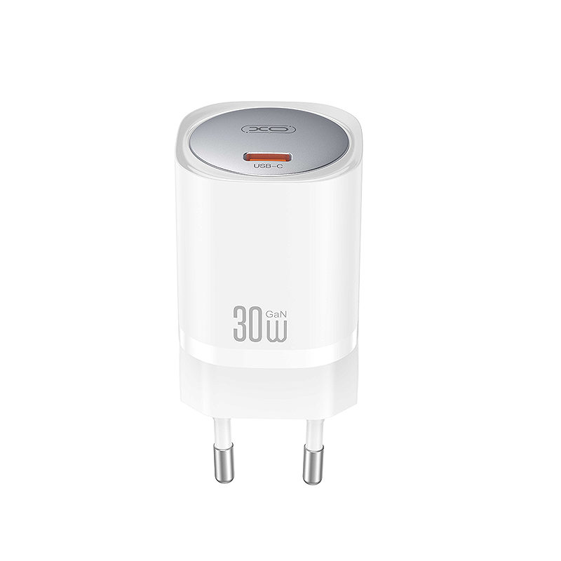 XO wall charger CE20 PD 30W 1x USB-C white + cable USB-C - USB-C - Billede 2