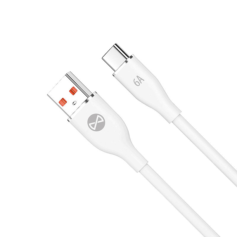 Forever cable USB - USB-C 1,0 m 6A white - Billede 2