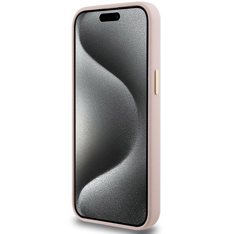 Guess case for iPhone 15 Pro 6,1" GUHCP15LSMBSLP pink HC SILICONE SCRIPT METAL LOGO & FRAME - Billede 5