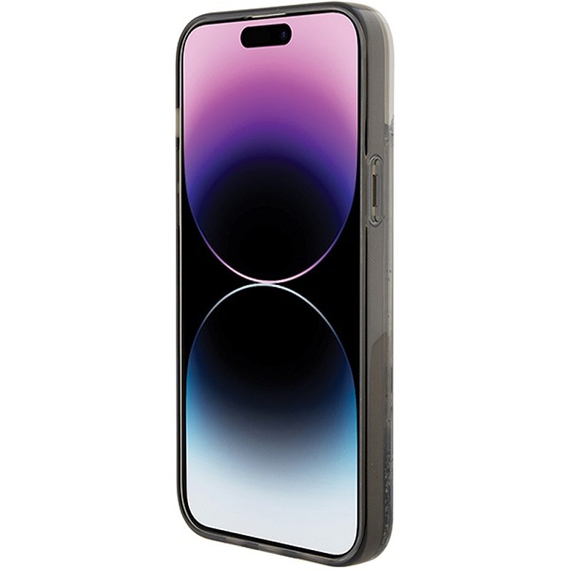Karl Lagerfeld case for iPhone 15 Plus 6,7" KLHCP15MLKCNSK transparent HC LIQ. GLITTER C - Billede 5