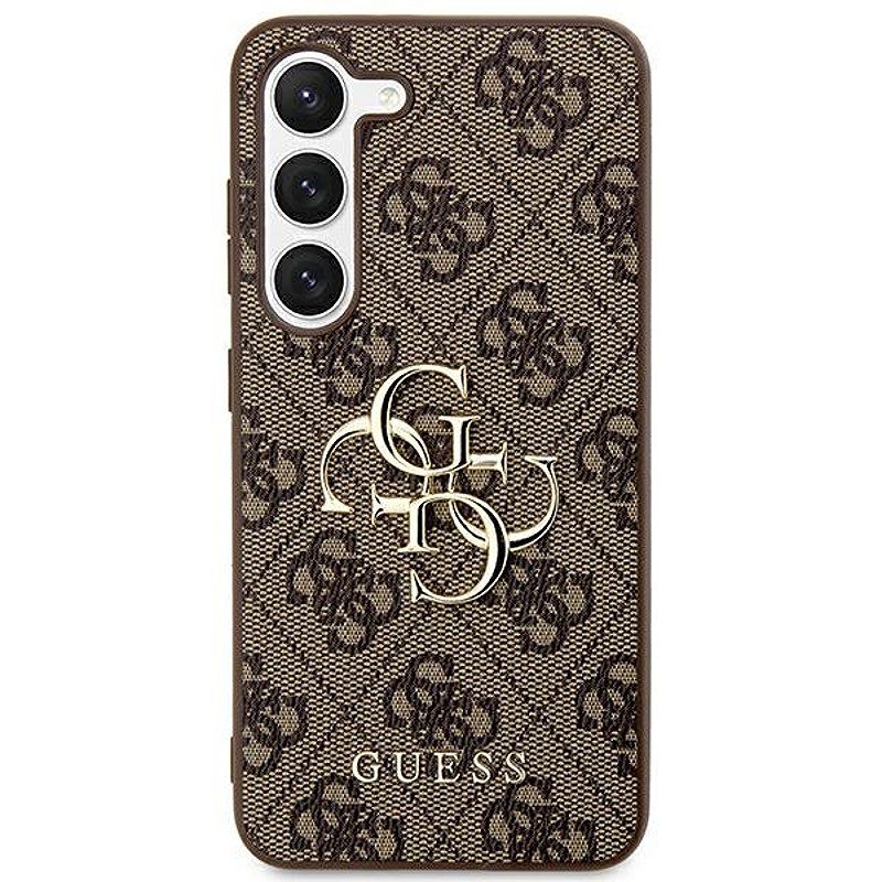 Guess case for Samsung Galaxy S24 Ultra S928 GUHCS24LGF4GGR brown hardcase 4G Big Metal Logo