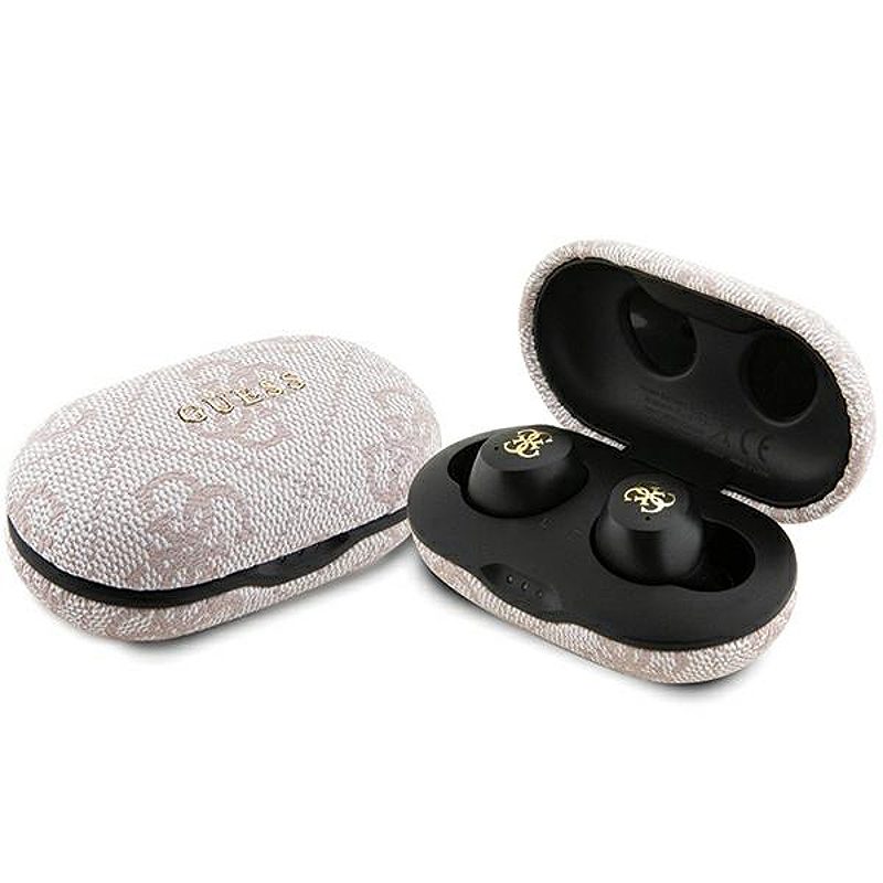 Guess Bluetooth earphones GUTWSP4EGP TWS ENC 4G PU METAL LOGO pink
