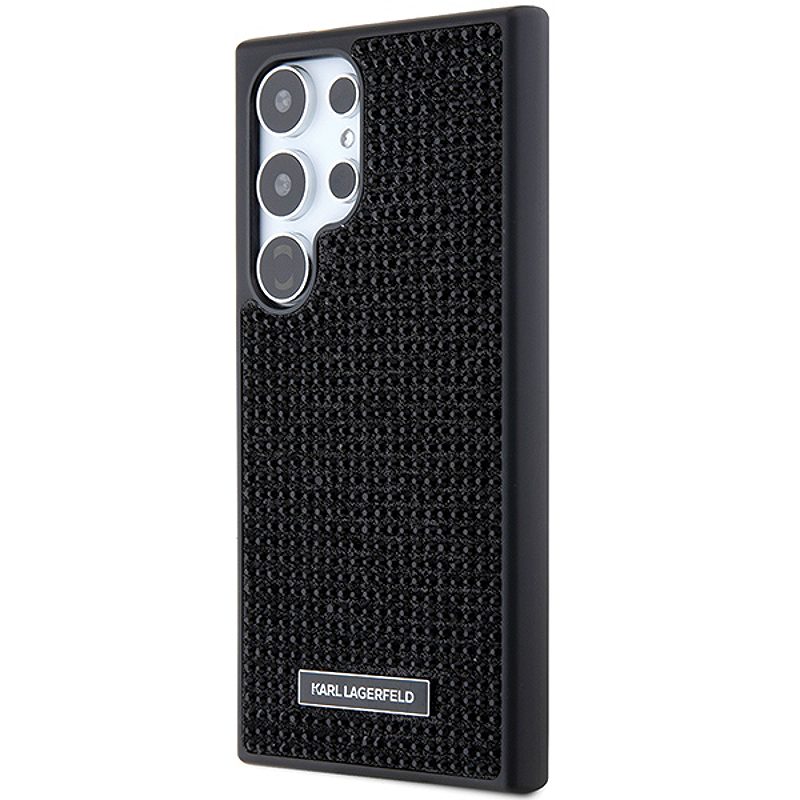 Karl Lagerfeld case for Samsung Galaxy S24 Ultra KLHCS24LHDSPRK black HC RHINESTONE LOGO METAL PLATE - Billede 2