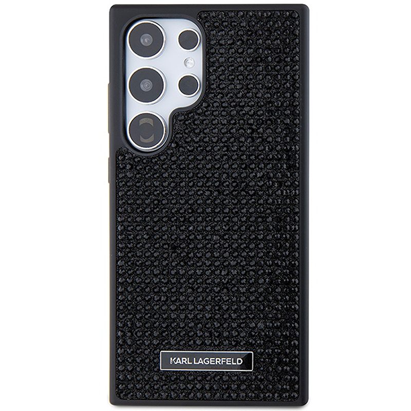 Karl Lagerfeld case for Samsung Galaxy S24 Ultra KLHCS24LHDSPRK black HC RHINESTONE LOGO METAL PLATE - Billede 3
