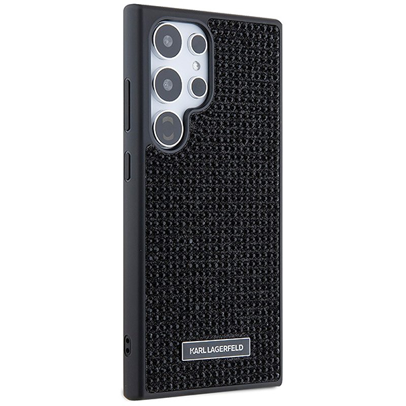 Karl Lagerfeld case for Samsung Galaxy S24 Ultra KLHCS24LHDSPRK black HC RHINESTONE LOGO METAL PLATE - Billede 4