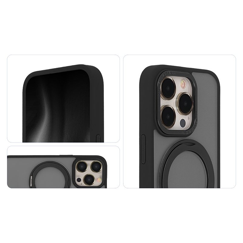 Secure Spinning Mag Case for iPhone 15 Pro Max 6,7" black - Billede 4
