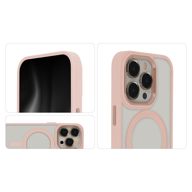 Satin Elegant Mag Case for iPhone 15 Plus 6,7" pink - Billede 3