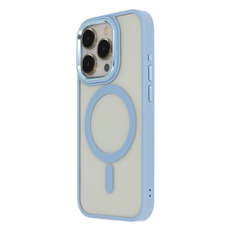Satin Elegant Mag Case for iPhone 12 / 12 Pro 6,1" blue