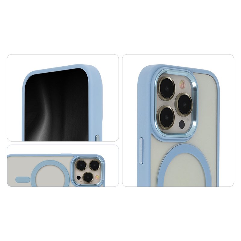 Satin Elegant Mag Case for iPhone 15 6,1" blue - Billede 3