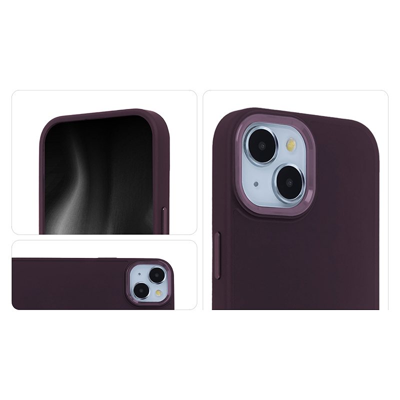 Satin Elegant Case for iPhone 15 Plus 6,7" burgundy - Billede 3