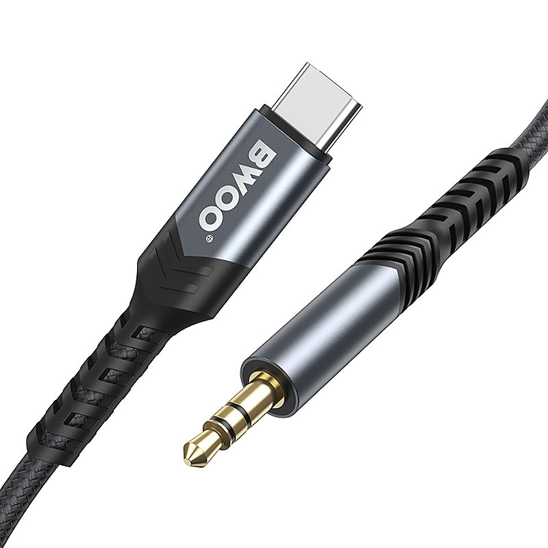 BWOO kabel AUX 3.5mm - USB-C BO-AUX066 czarny - Billede 3