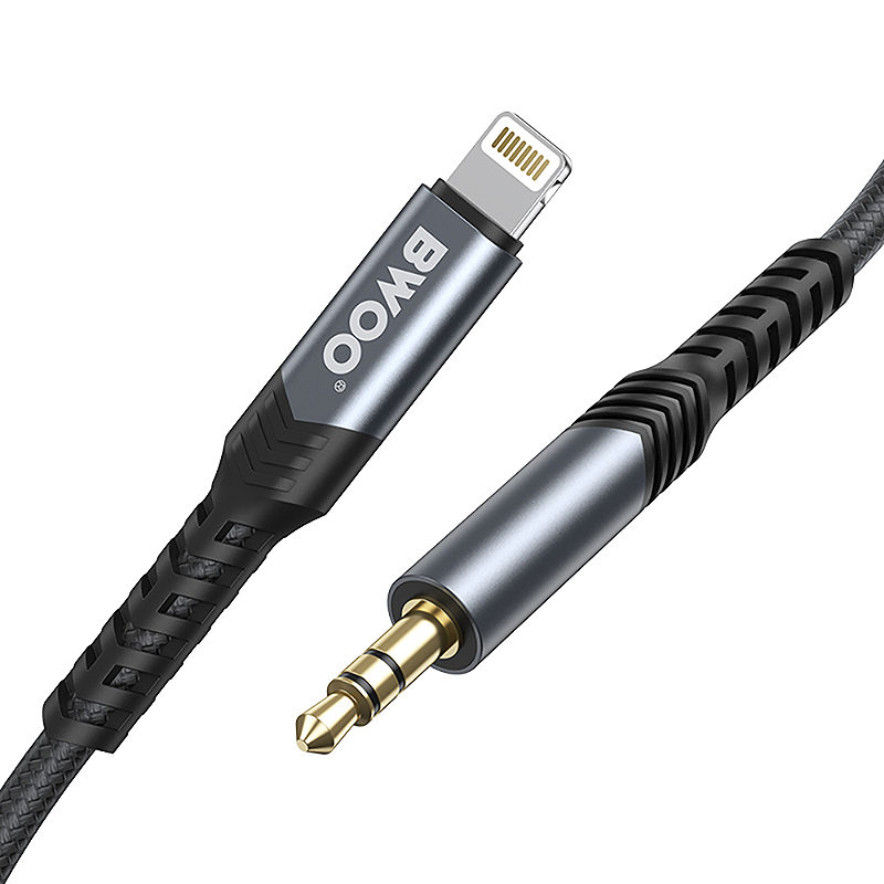 BWOO Cable AUX 3.5mm - Lightning BO-AUX068 black - Billede 3