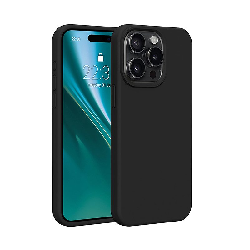 Etteri Silicone case for iPhone 12 / 12 Pro 6,1" black