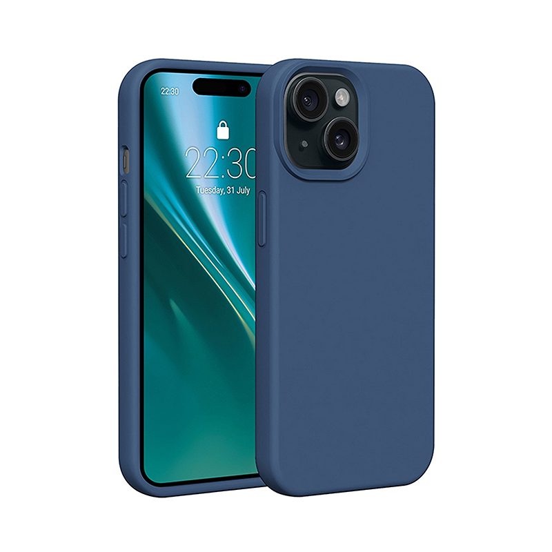 Etteri Silicone case for iPhone 15 6,1" dark blue