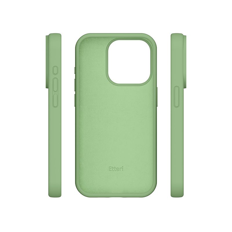 Etteri Silicone case for iPhone 15 Pro 6,1" light green - Billede 4