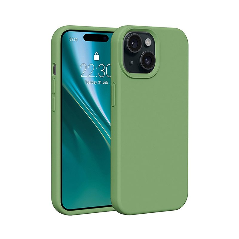 Etteri Silicone case for iPhone 15 6,1" light green