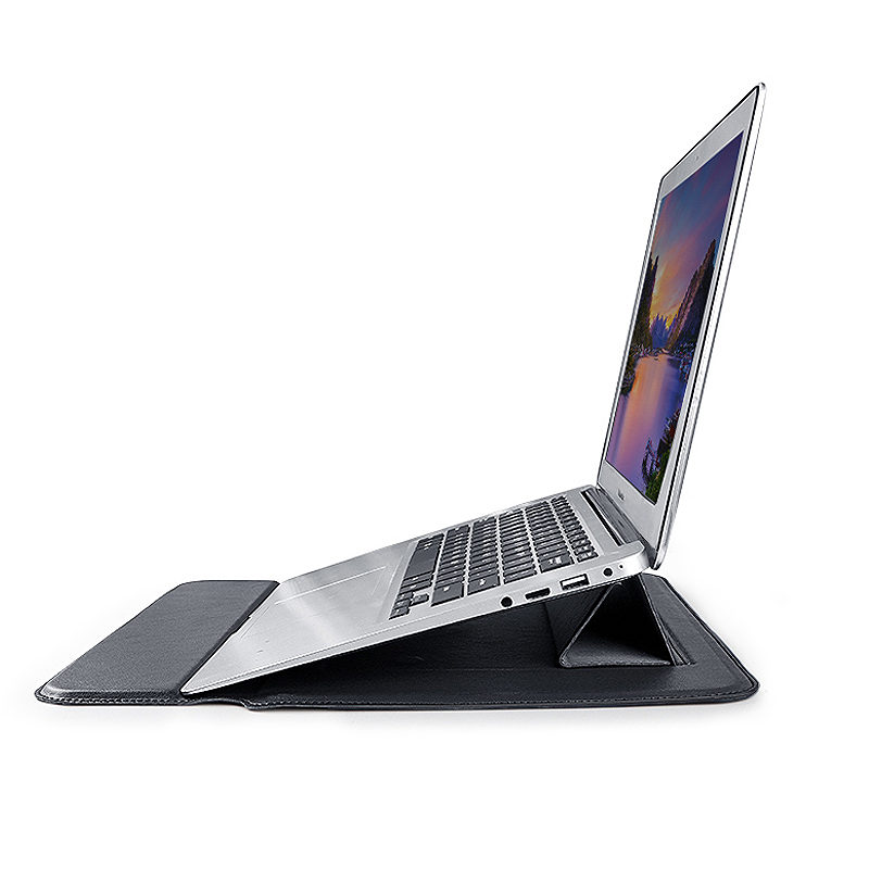 Devia laptop bag / MacBook bracket bag Ultra-Thin 13,3'' waterproof PU leather black - Billede 2
