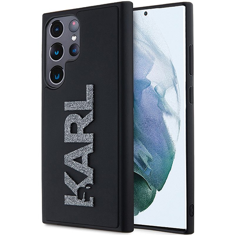 Karl Lagerfeld case for Samsung Galaxy S24 Ultra KLHCS24L3DMBKCK black HC 3D logo glitter