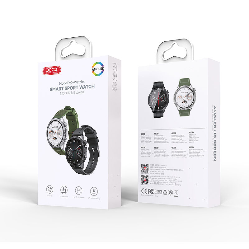 XO smartwatch Watch 4 Amoled black - Billede 3