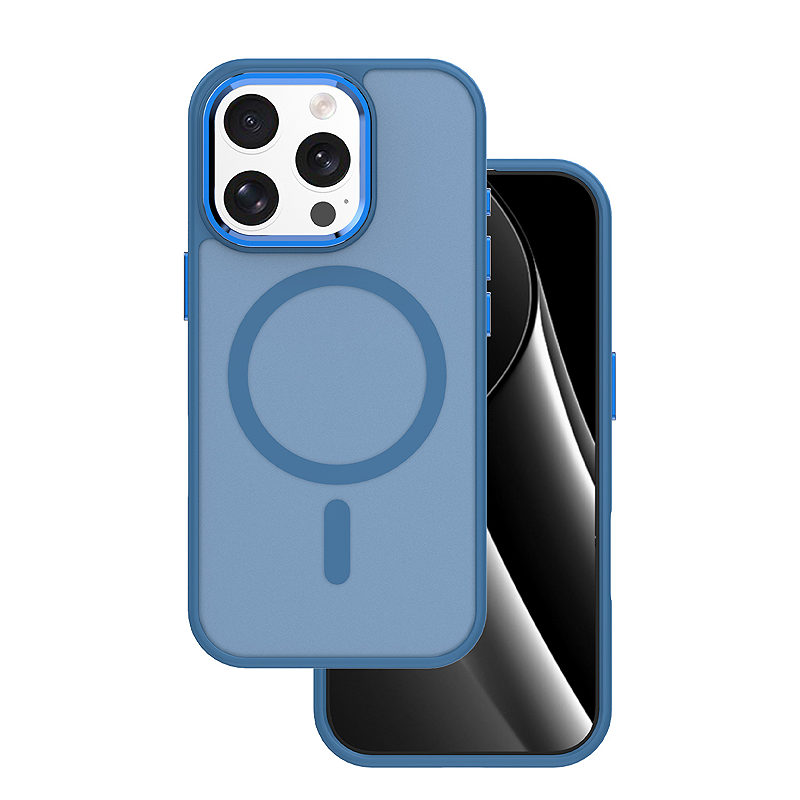 Frozen Mag case for iPhone 16 Pro 6,3" navy blue