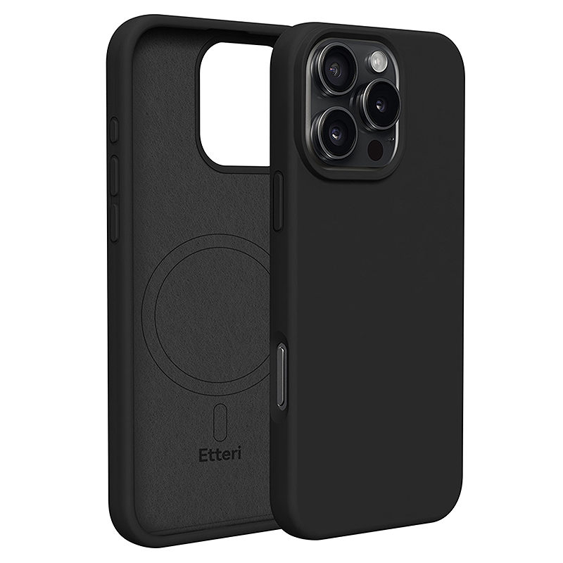Etteri Silicone Mag case for iPhone 16 Pro 6,3" black