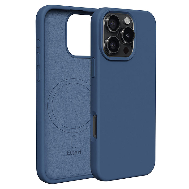 Etteri Silicone Mag case for iPhone 16 Pro 6,3" dark blue