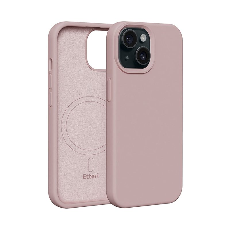 Etteri Silicone Mag case for iPhone 14 6,1" light pink