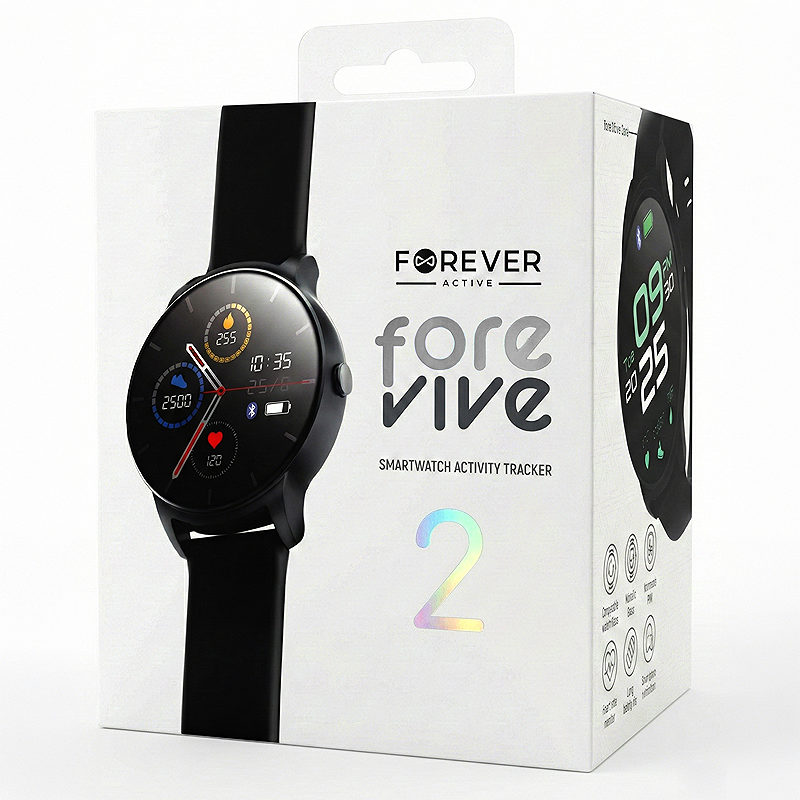 Forever smartwatch ForeVive 2 SB-330 black with bluetooth speaker 3W - Billede 4