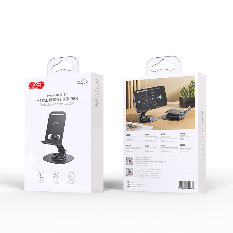 XO holder stand C151 black rotating 360 - Billede 5