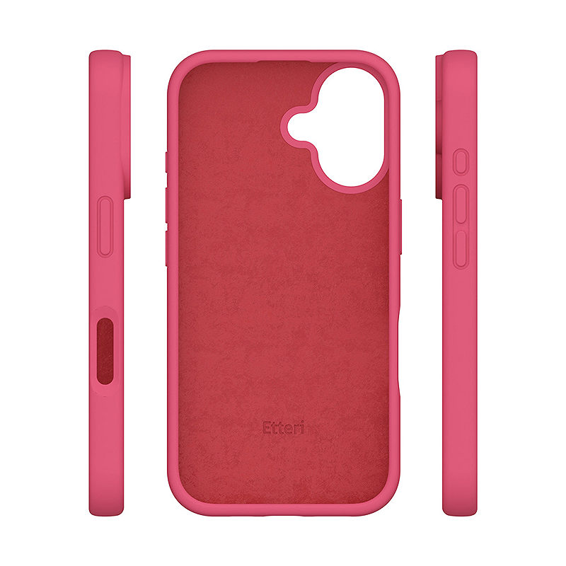 Etteri Silicone case for iPhone 16 6,1" raspberry - Billede 2