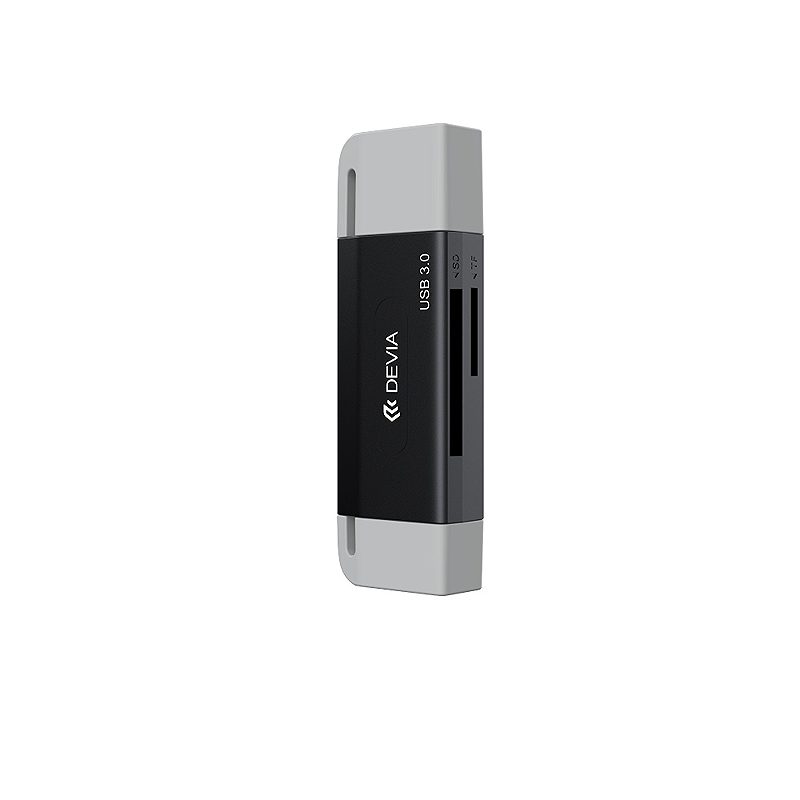 Devia card reader 2in1 EL240 USB/USB-C 3.0 black - Billede 3