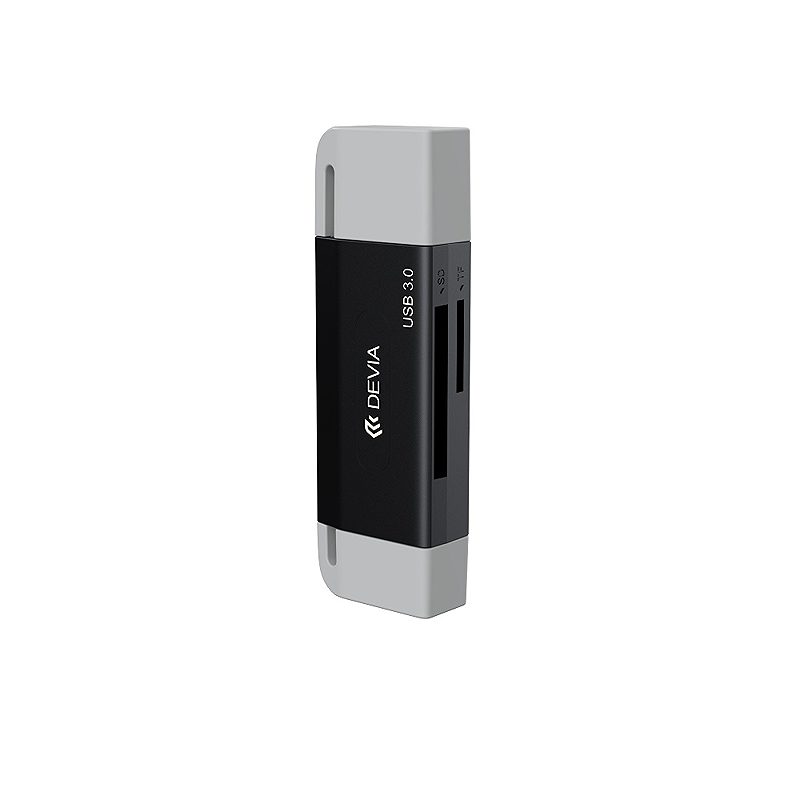Devia card reader 2in1 EL240 USB/USB-C 3.0 black - Billede 4