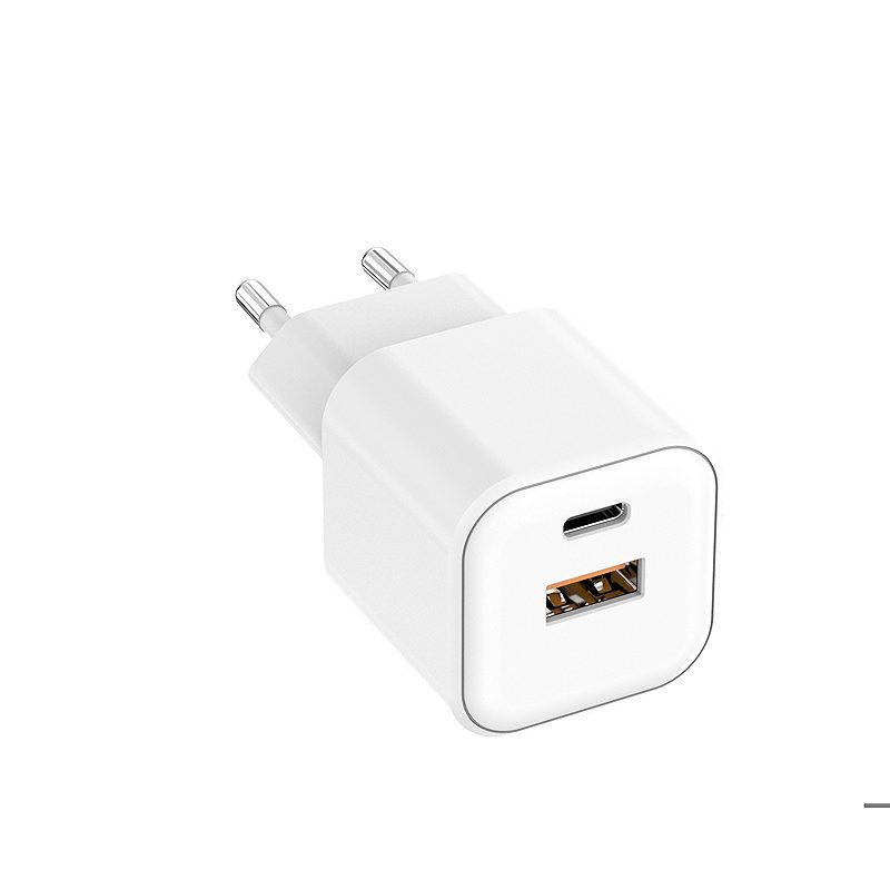 Setty wall charger USB-A + USB-C 20W LSGaN-AC-200 white