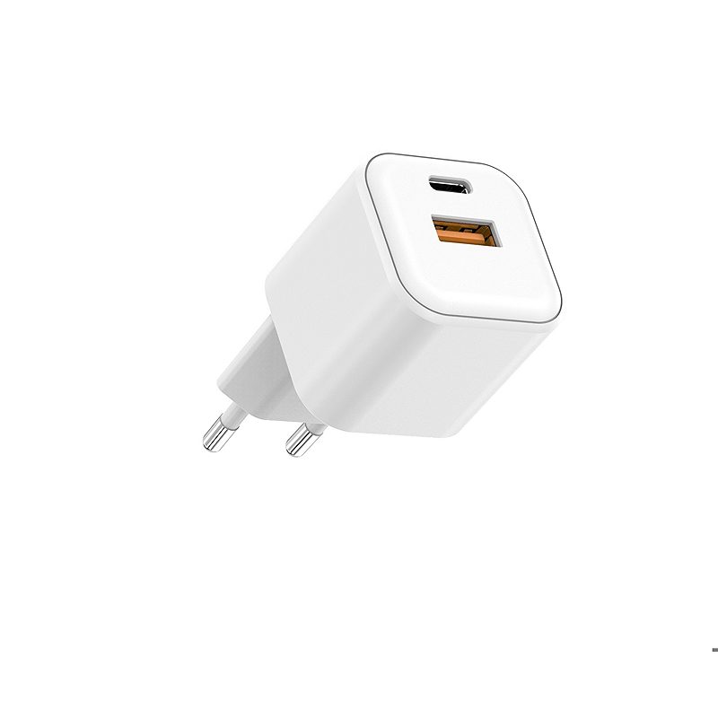 Setty wall charger USB-A + USB-C 20W LSGaN-AC-200 white - Billede 3