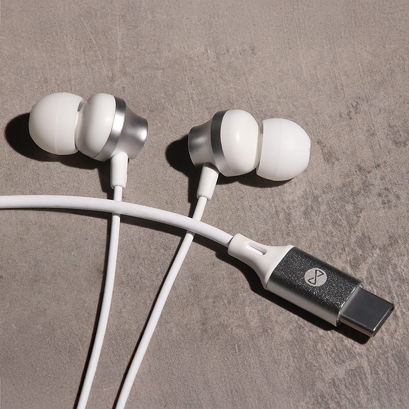 Forever wired earphones EP-02 USB-C white - Billede 2
