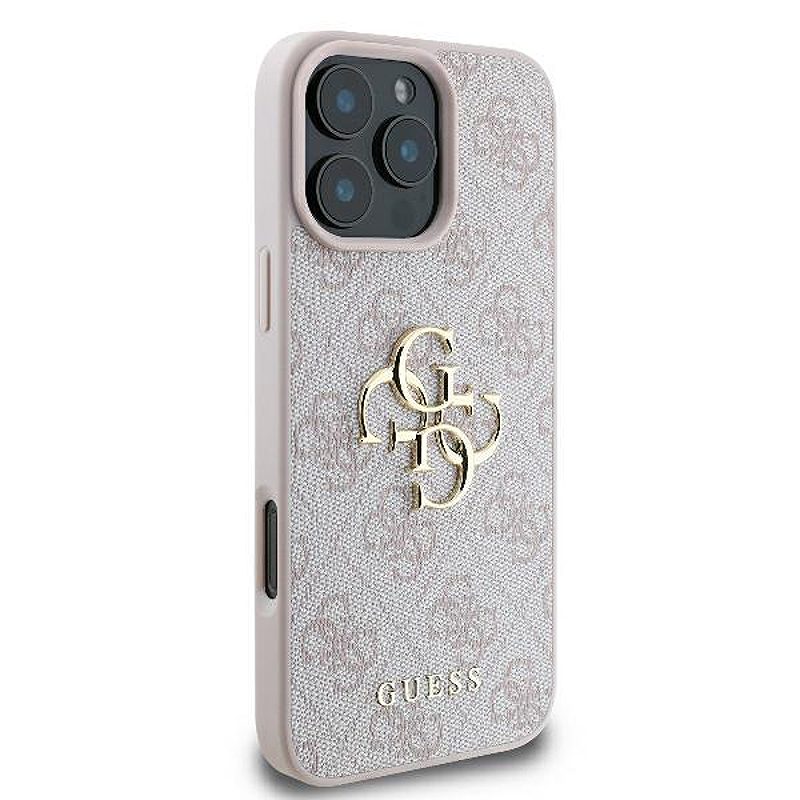 Guess case for iPhone 16 Pro 6,3" GUHCP16L4GMGPI 4G Big Logo pink - Billede 4
