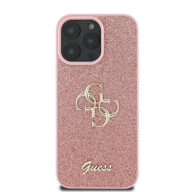 Guess case for iPhone 16 Pro 6,3" GUHCP16LHG4SGP Fixed Glitter Big 4G pink - Billede 3