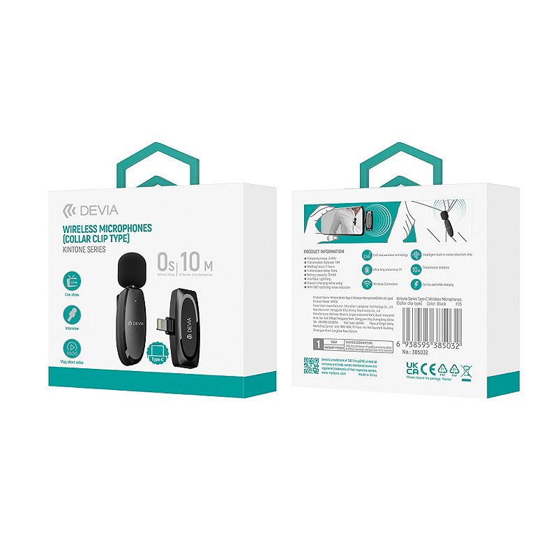 Devia microphone for smartfon Kintone USB-C black - Billede 2