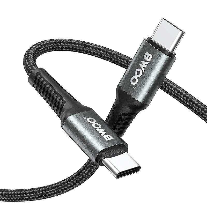 BWOO Braided Cable USB-C - USB-C 3m 60W black - Billede 2