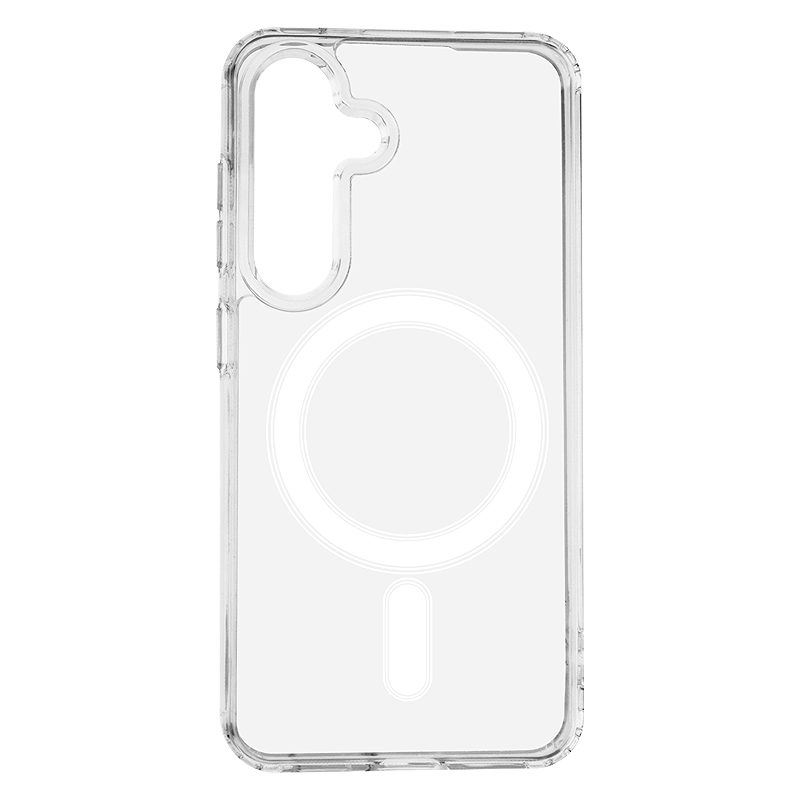 Anti Shock 1,5 mm Mag case for Samsung Galaxy S25 transparent big hole - Billede 2