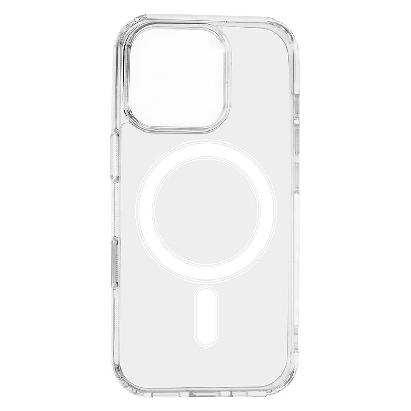 Anti Shock 1,5 mm Mag case for iPhone 16 Pro 6,3" transparent big hole + button - Billede 2