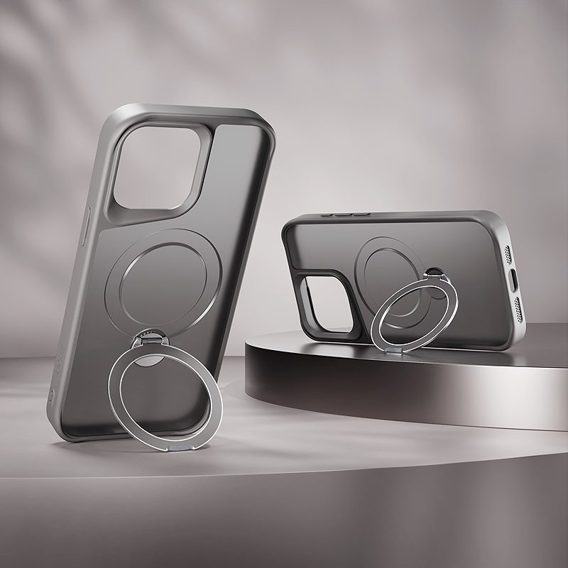 Etteri Matt Mag Ring case for iPhone 13 6,1" grey - Billede 5