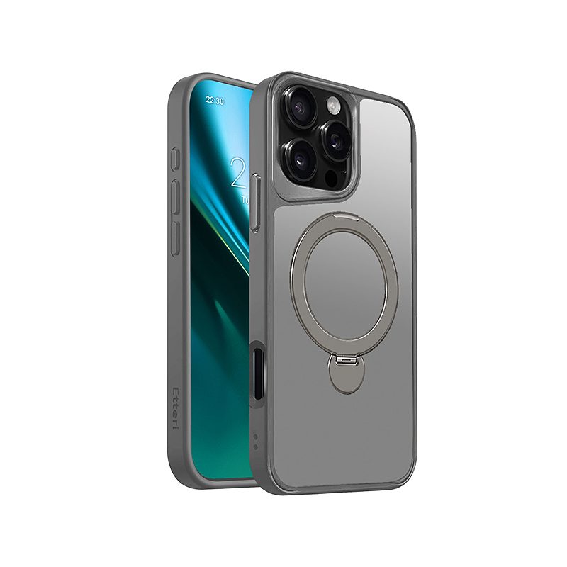 Etteri Matt Mag Ring case for iPhone 16 Pro Max 6,9" grey