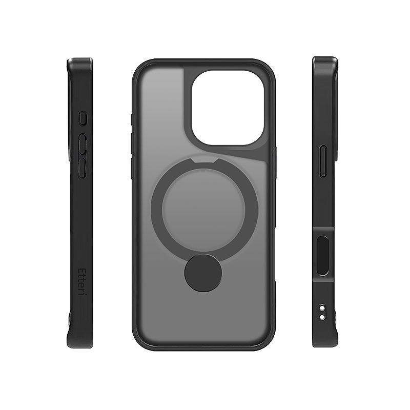 Etteri Matt Mag Ring case for iPhone 16 Pro 6,3" black - Billede 4