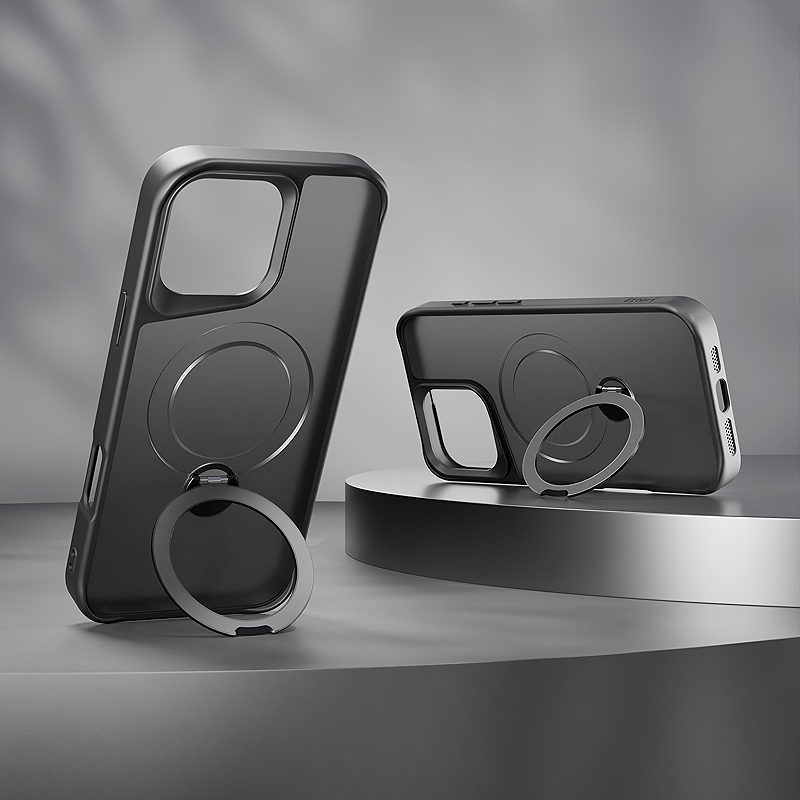 Etteri Matt Mag Ring case for iPhone 16 Pro 6,3" black - Billede 5