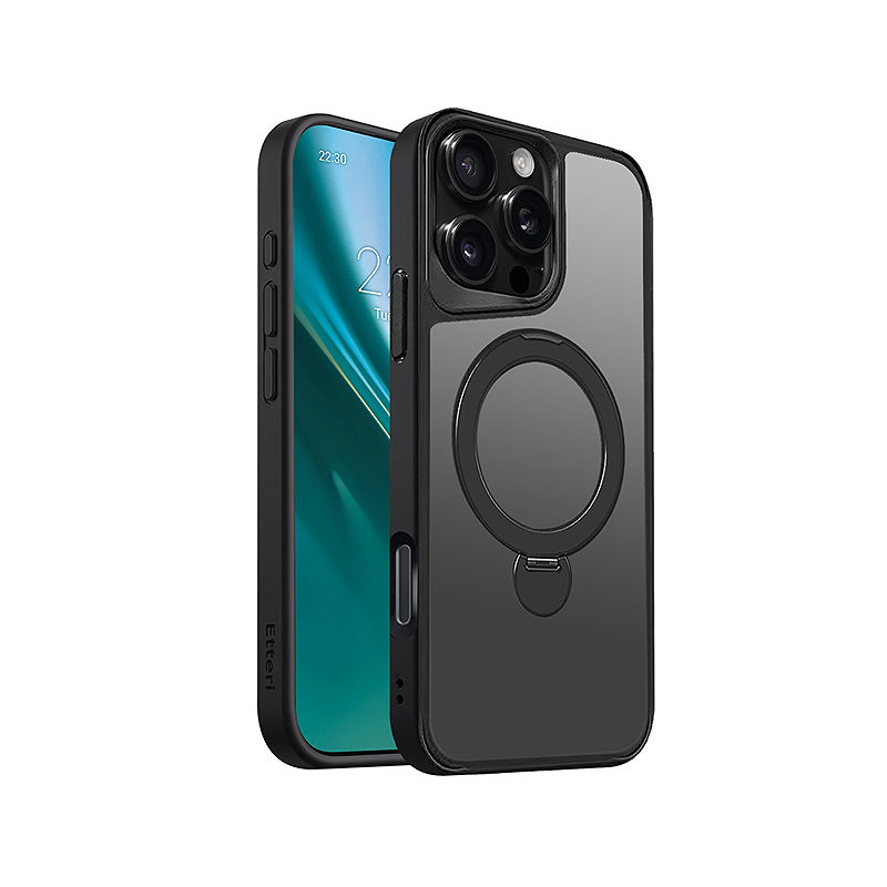 Etteri Matt Mag Ring case for iPhone 16 Pro Max 6,9" black