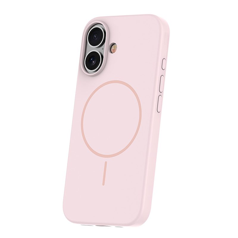 Silicone Thin Mag case for iPhone 16 6,1" light pink - Billede 2