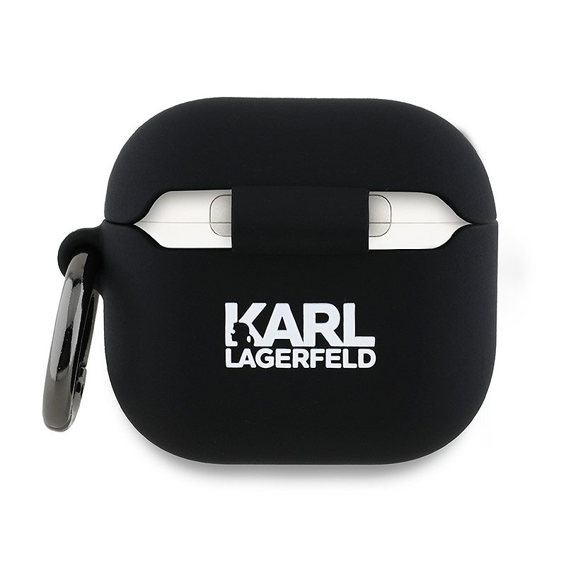Karl Lagerfeld Cover for AirPods 4 Silicone Karl Head 3D Black - Billede 2