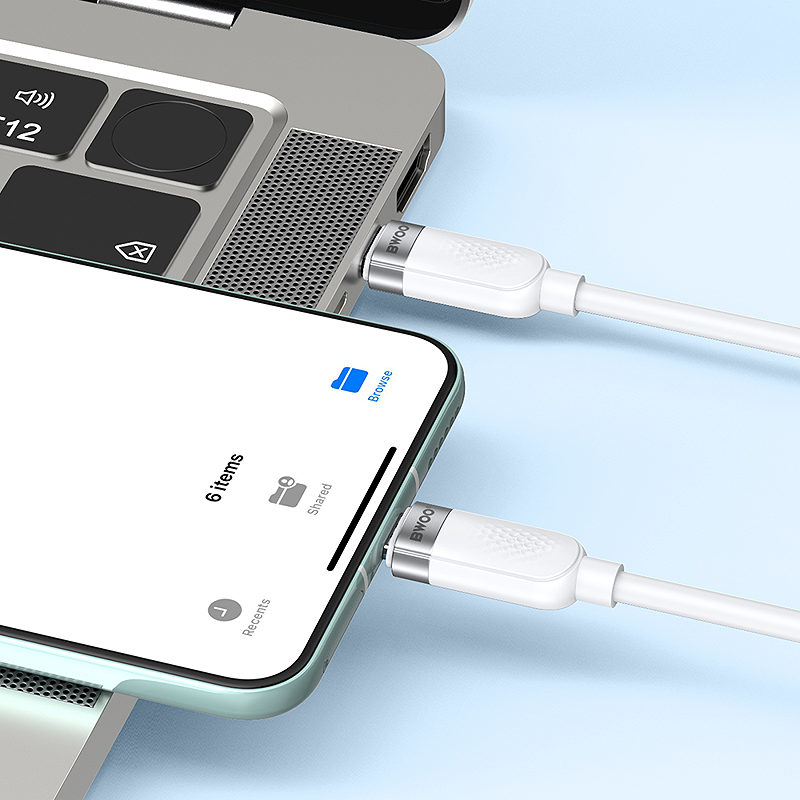 BWOO 65W cable USB-C - USB-C 1m white - Billede 4